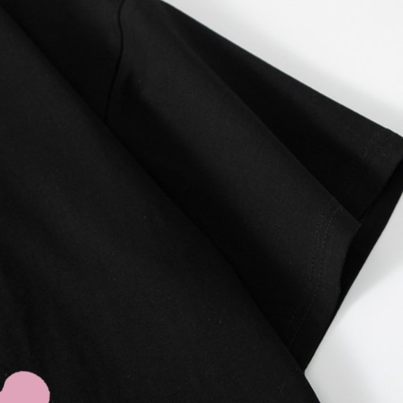 Black half-sleeve with loose cotton T-shirt inside - Picture 3 of 5